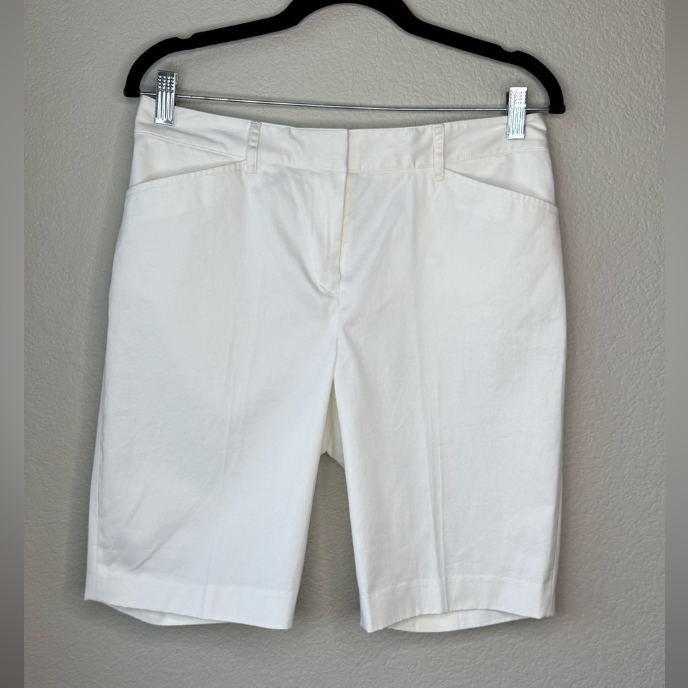 Brooks Brothers White Bermuda Shorts Size 4 | Cotton Stretch Summer Tailored Sho